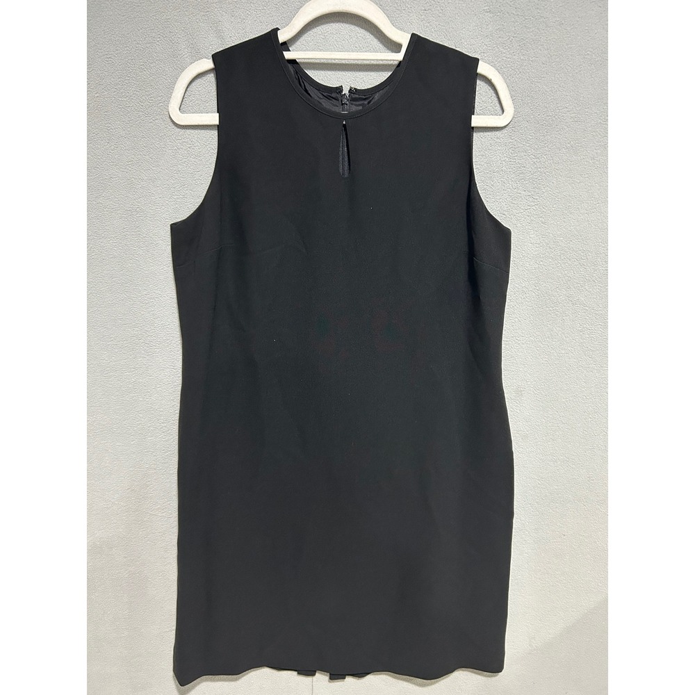 Brooks Brothers Black Sleeveless Shift Sheath Dress Professional Formal Academia